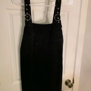 Forever 21 Black Corduroy Jumper Dress S